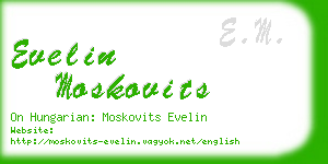 evelin moskovits business card